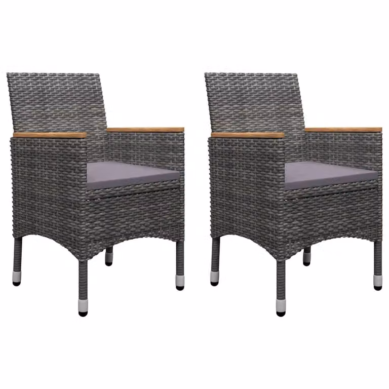 vidaXL set da pranzo da giardino 5 pezzi grigio