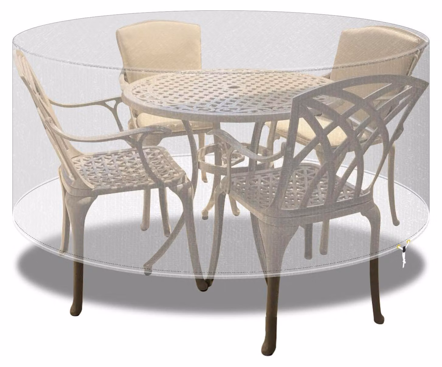 Copertura rotonda per tavolo da esterno, impermeabile e resistente al vento, dimensioni 130 x 71 cm