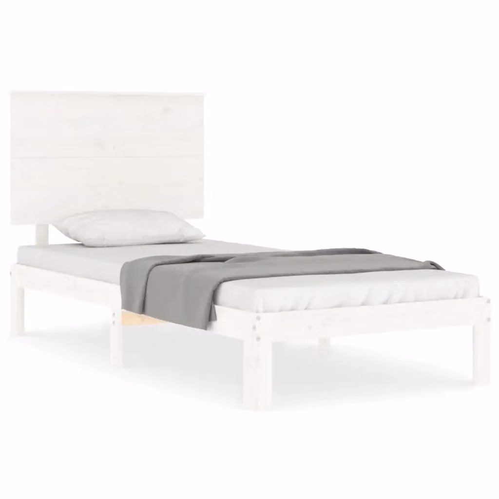 Struttura Letto Design Mania in Legno Massello di Pino Bianco con Doghe Fisse L/P/H: 200 x 100 x 82,5 cm – 2