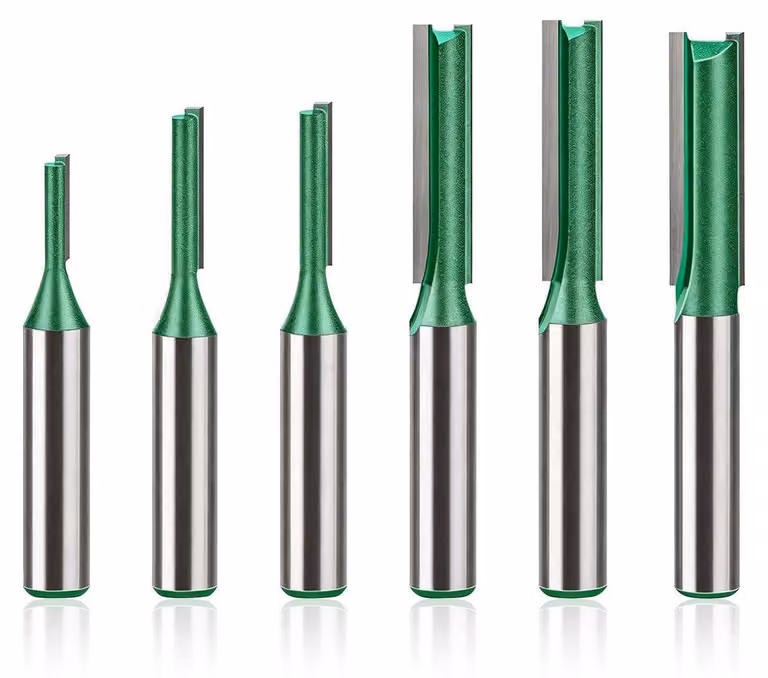 Set di 6 frese per fresatrice, con diametri del gambo di 3/4/5/6/7/8 mm, in carburo di tungsteno