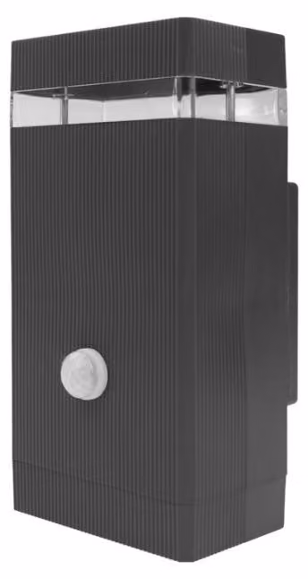 Applique da esterno nera 1xGU10x15W in plastica, dimensioni: 18,8x9,6x8,5 cm, IP44, Ecolight