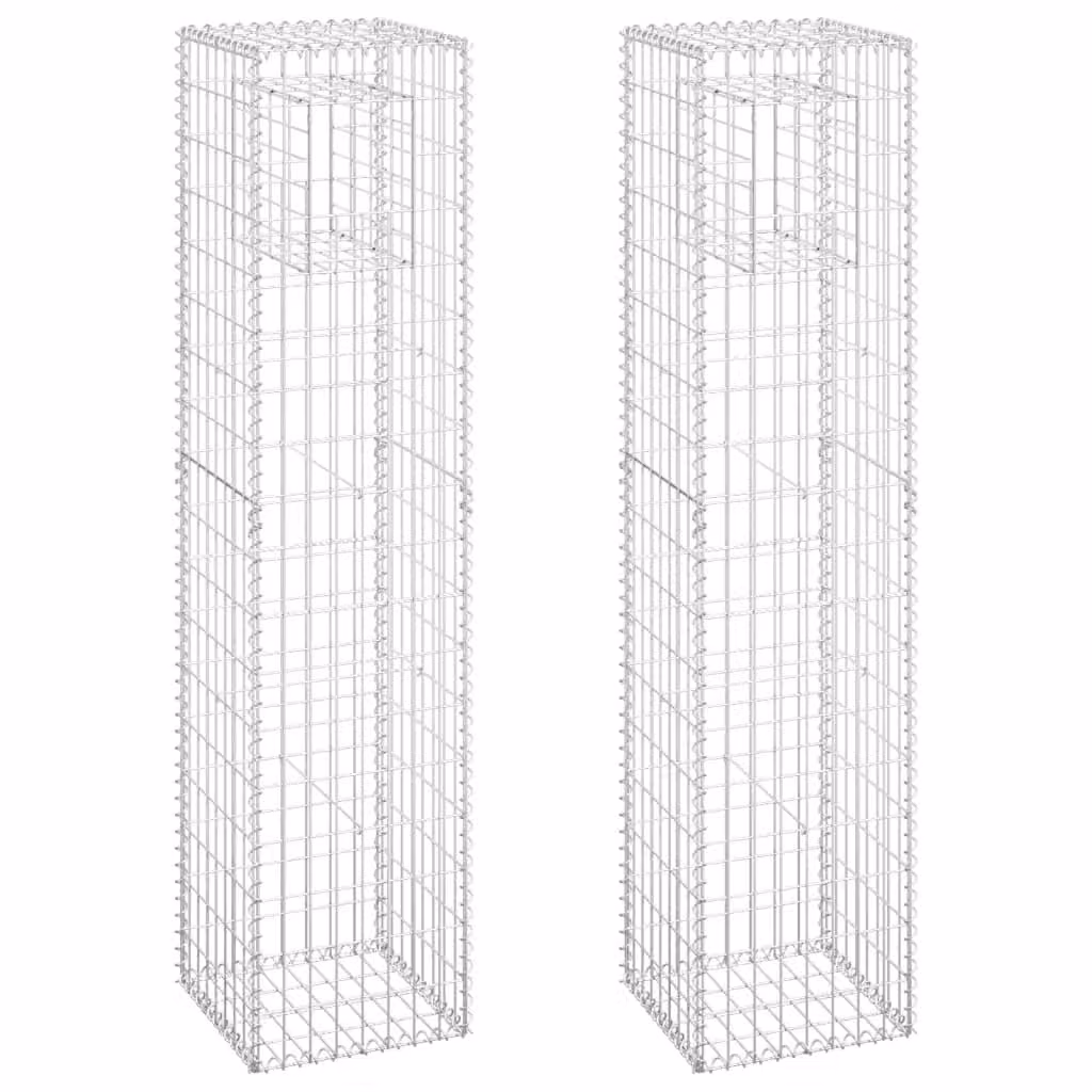 Cesti a Gabbione a Torre 2 pz 40x40x180 cm in Ferro