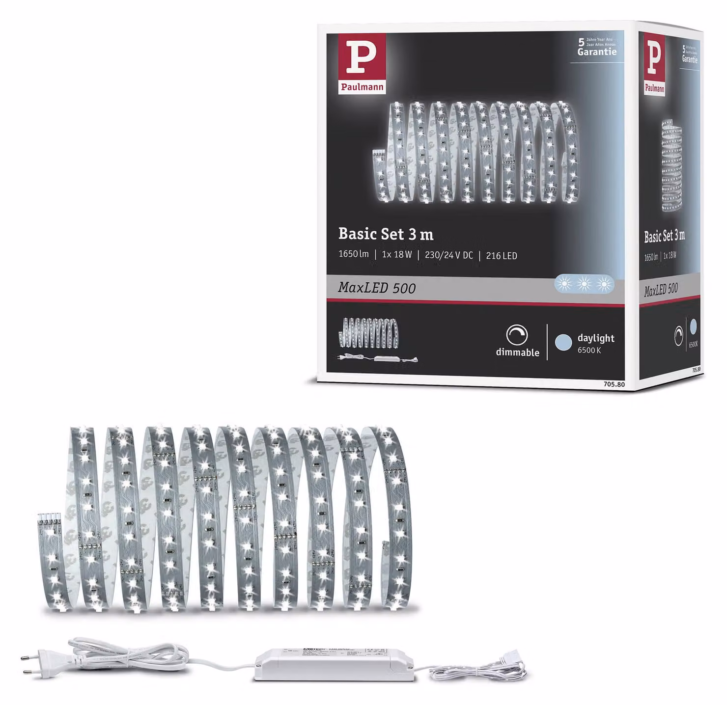 Paulmann MaxLED 500: Kit base a LED, luce bianca simile alla luce diurna