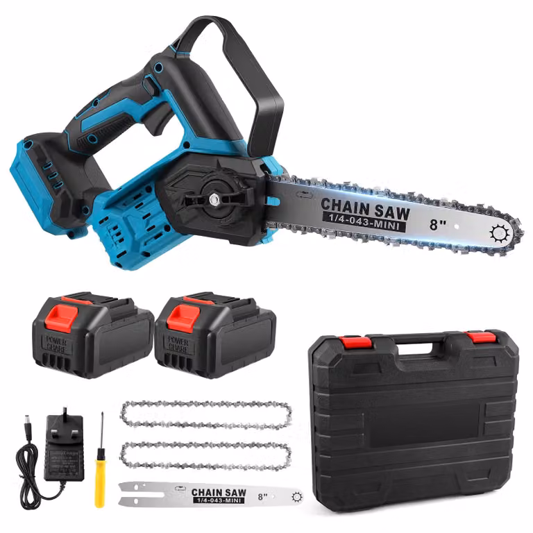 Troncatrice a batteria - Lame da 8 pollici - Potenza di 800 W - 2 batterie da 3,0 Ah