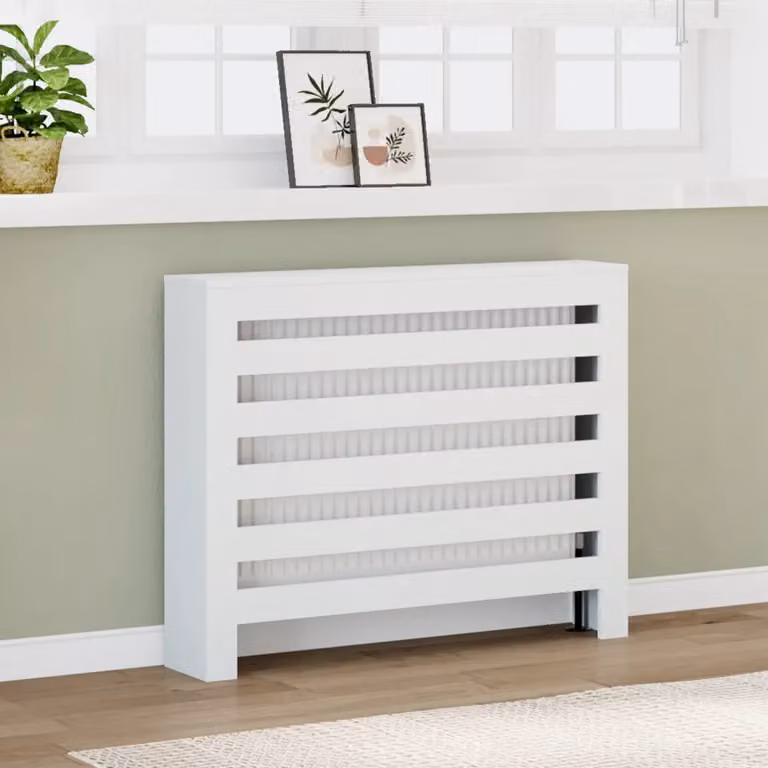 Copertura per radiatori vidaXL in MDF Bianco L: 104 cm, P: 20 cm, H: 82 cm