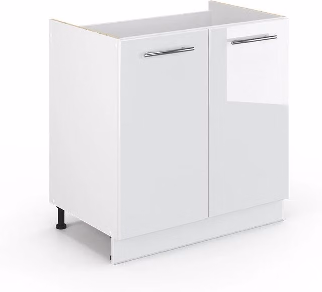 Mobile sottolavabo per bagno Fame-Line Vicco Bianco lucido L: 80 cm, H: 82 cm, senza piano di lavoro