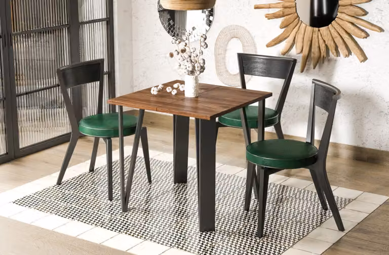 Tavolo da pranzo allungabile Endo-Möbel Adeo 80cm - 170cm con struttura in metallo (rovere Stirling)