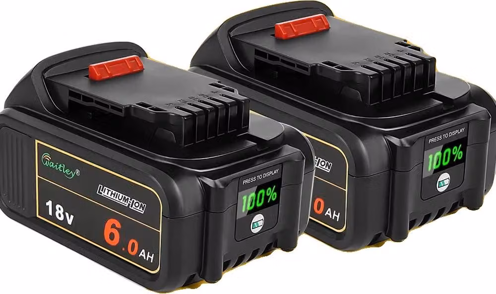 Batteria, capacità 6 Ah, compatibile con utensili da 18 V/20 V, 2 batterie da 6 Ah