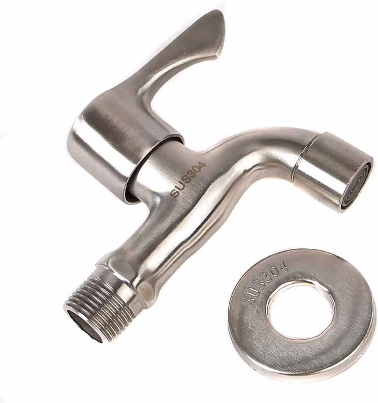 Rubinetto in acciaio inossidabile Guss, modello 304, con attacco da 1/2", adatto per giardino e cucina, per uso interno ed esterno