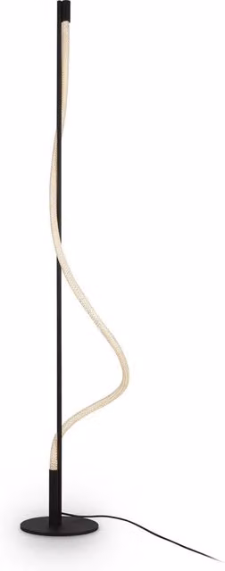 Piantana Lampada Da Terra Moderno Tau Alluminio Nero Luce Led 15W