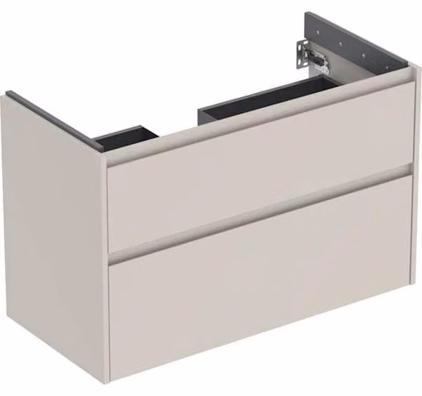 Geberit Renova Plan armoire sous lavabo, avec deux tiroirs, 94,8x60,6x44,6cm, 504.032.DB.1, 504.032.DB.1