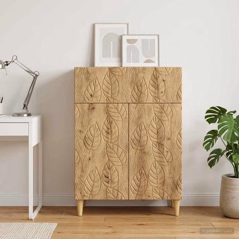 Credenza in legno stile vintage vidaXL colore marrone L 66 cm x P 34,5 cm x H 90 cm