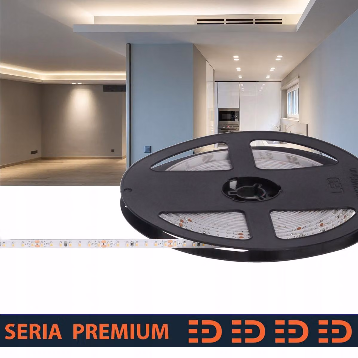 Striscia LED Prescot Slim, 5 mm, bianco neutro, 24V, 224 LED per metro