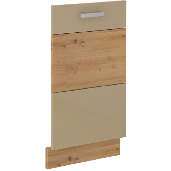 Anta per lavastoviglie da incasso ADARA - 45x72 cm, cappuccino/rovere artigianale