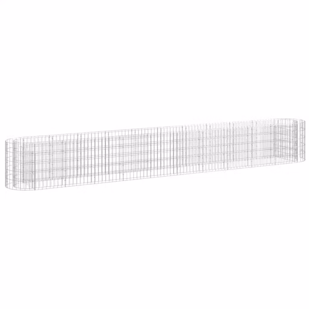 Gabbione con Letto Rialzato Videx in Acciaio Zincato Argento L/P/H: 400 x 50 x 50 cm – 2