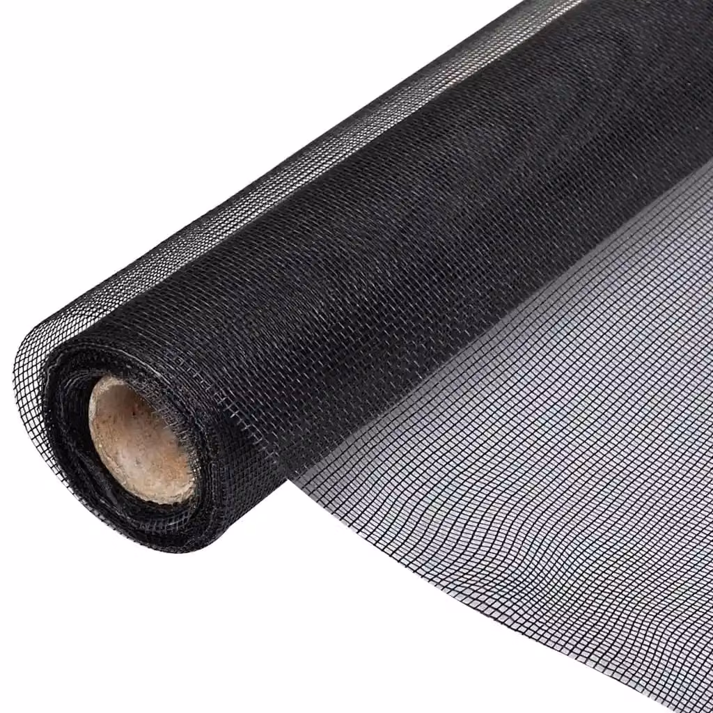 Zanzariera in fibra di vetro vidaXL Nera L: 500 cm, H: 100 cm