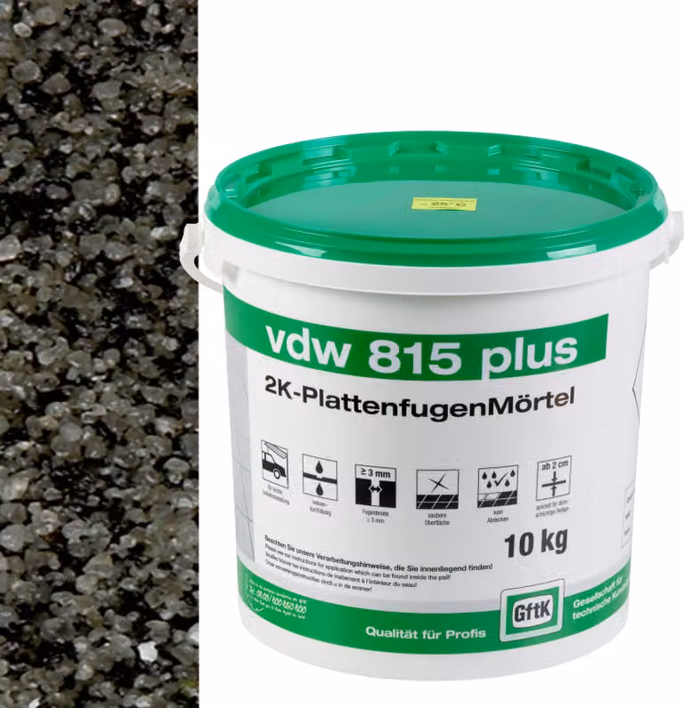 vdw 815 plus 2K-Fugenmörtel 10kg Basalt