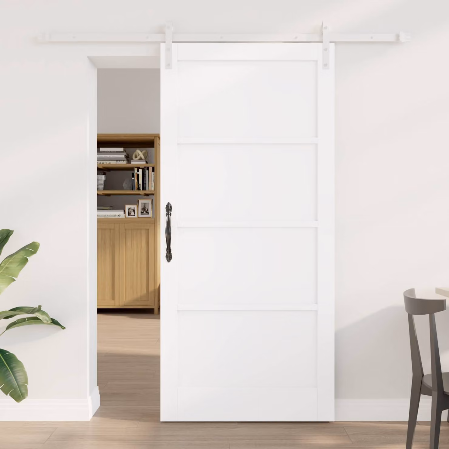 vidaXL Porta scorrevole 93 x 202 cm Legno ingegnerizzato Bianco