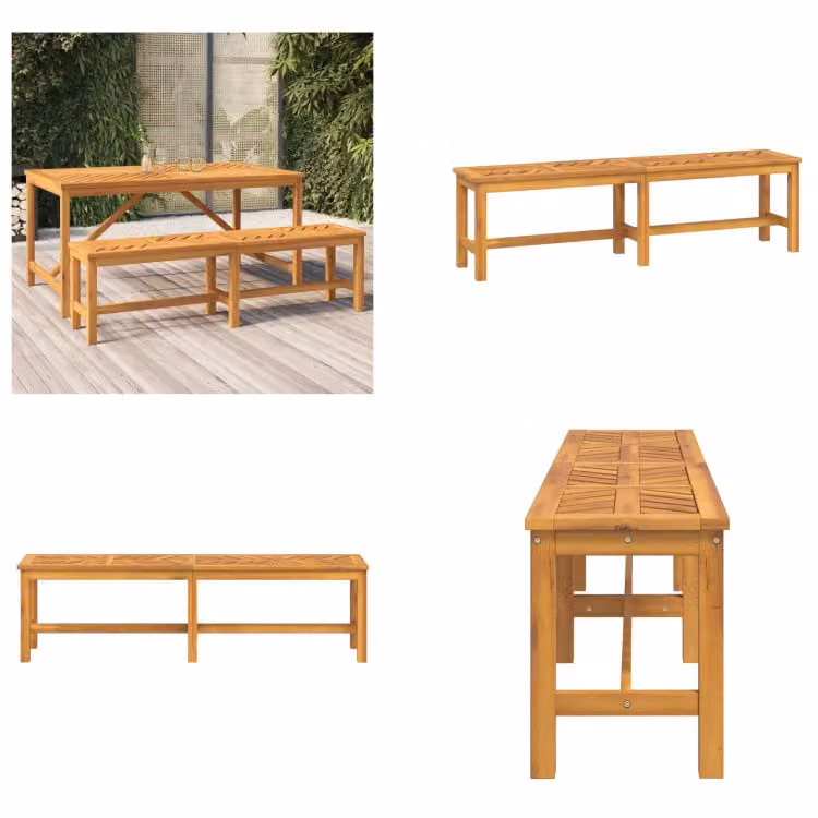 vidaXL Panca da giardino 150 cm in legno massiccio di acacia - Panca da giardino - Panche da giardino - Mobili da giardino - Mobili da giardino
