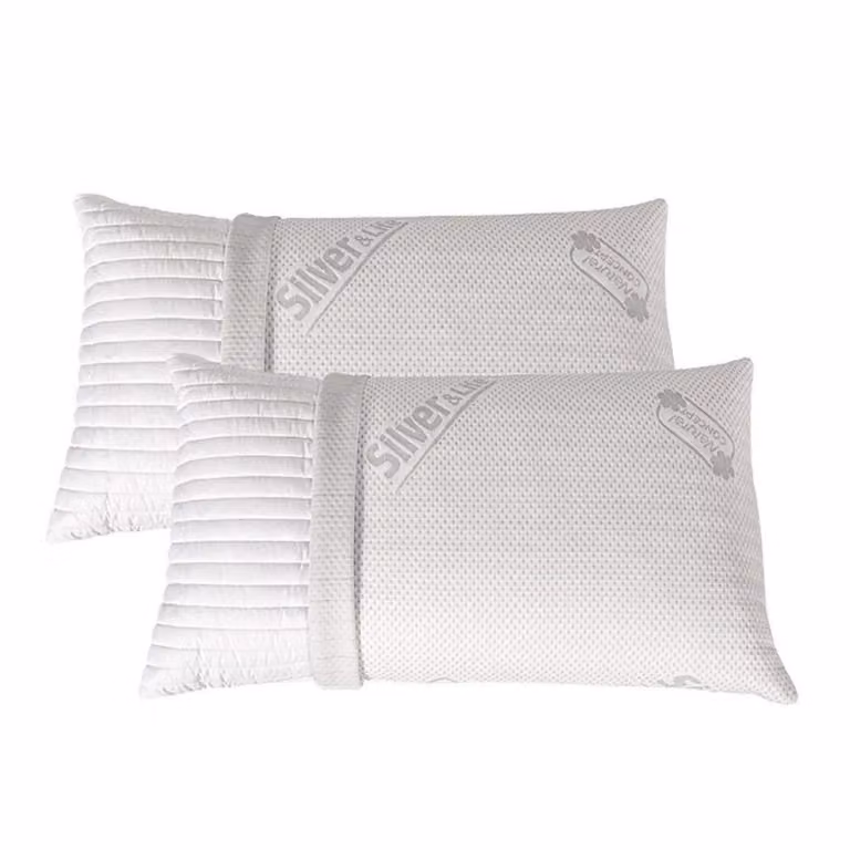 Cuscini fiocco memory Silver & life 2 cuscini 42x72 cm