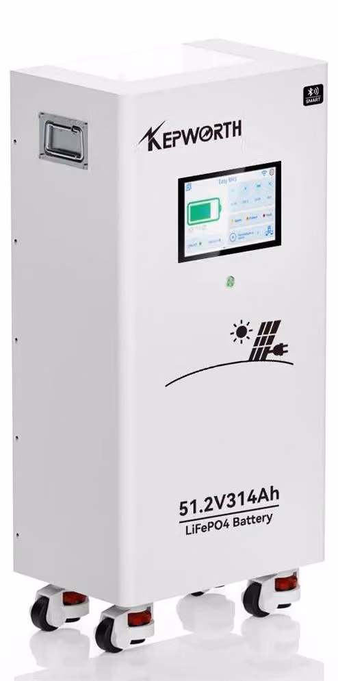 Batteria LiFePO4 - 48V 314Ah - Sistema di accumulo solare - 200A - BMS con Bluetooth - oltre 6000 cicli - Ideale per l'accumulo domestico e per camper - 48V 314Ah