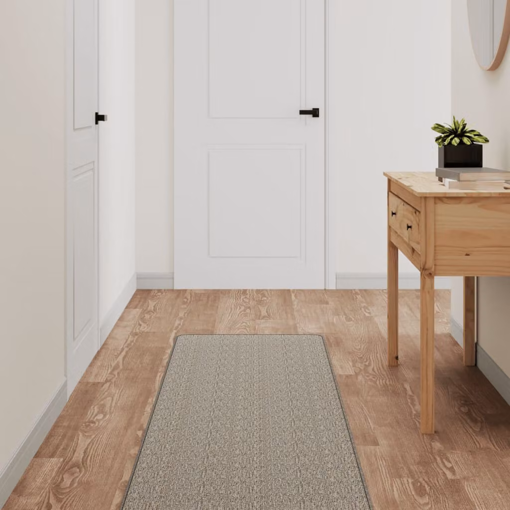 Tappeto a corsia vidaXL con aspetto sisal color grigio, L 200 x P 50 cm