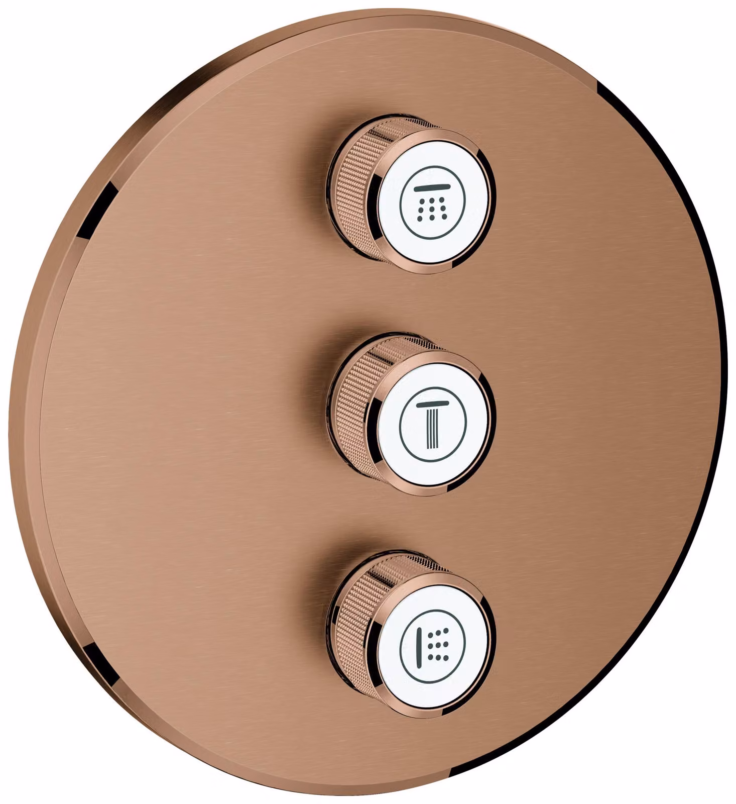 Grohe Grohtherm SmartControl vanne à 3 voies dissimulée, rosace murale ronde, 29122DL0, 29122DL0