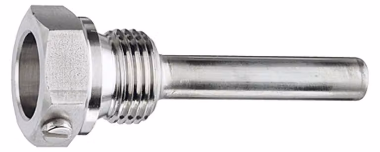 Tubo di protezione Riegler per avvitamento in G 1/2, L1 = 100 mm, acciaio inox 1.4571
