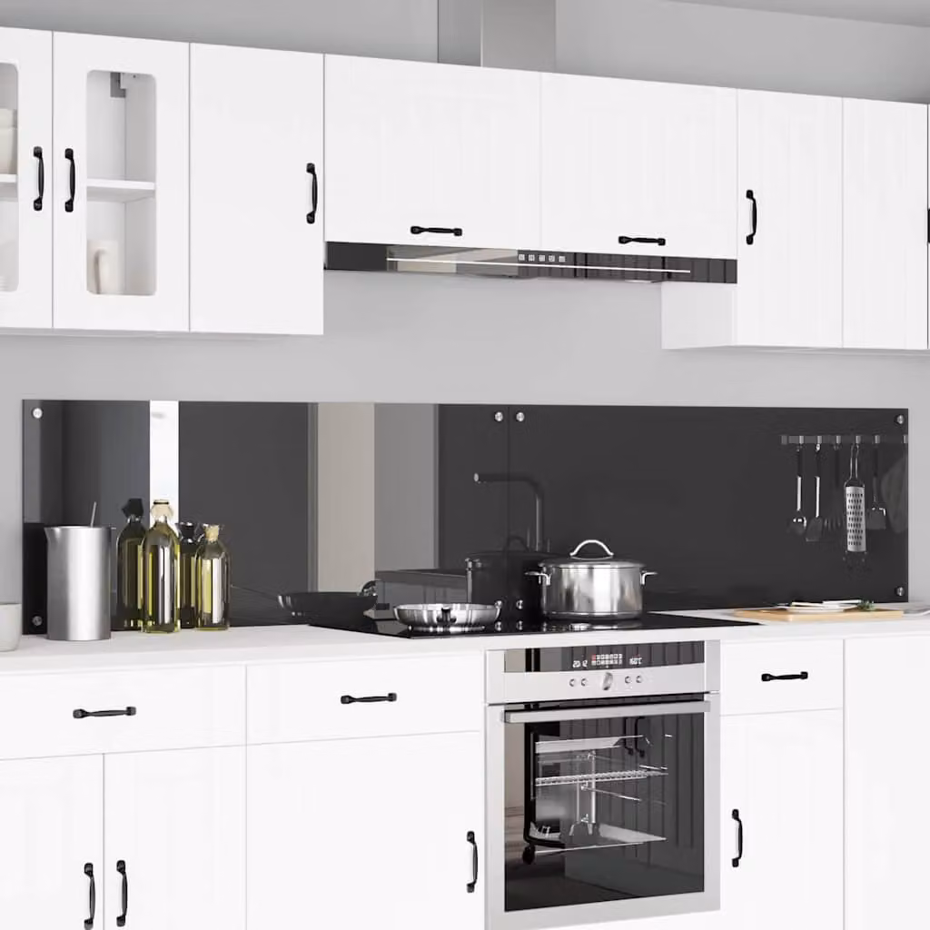 Set di 2 schienali da cucina vidaXL colore grigio antracite L 120 cm x P 50 cm