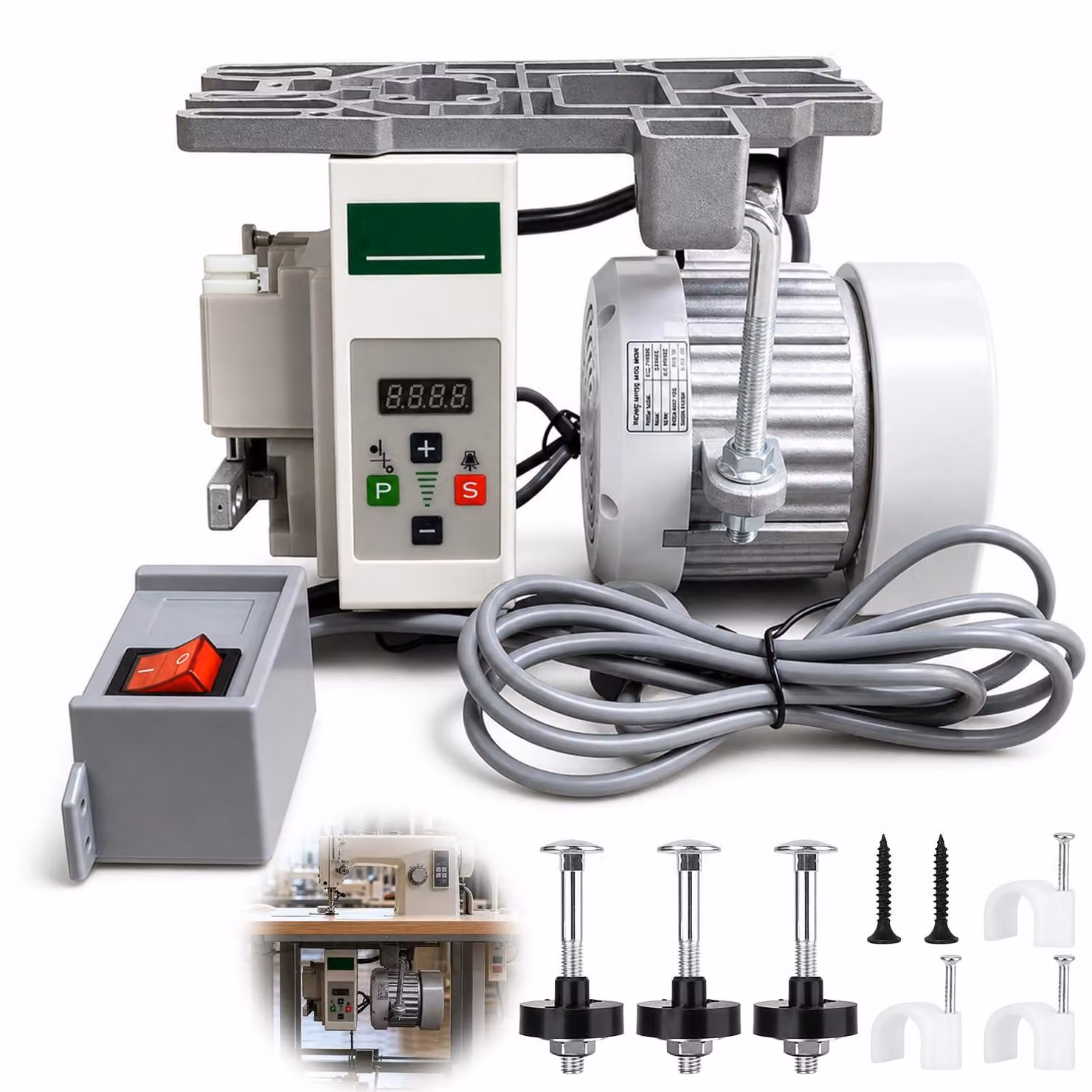 Servomotor 750 W, 220 V, 200-6500 U/min, stufenlos regelbar