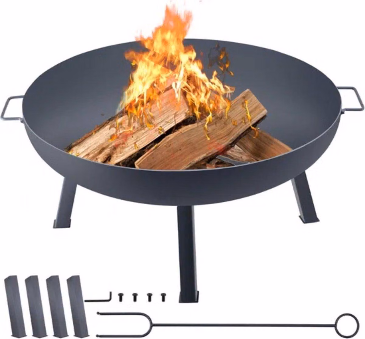 Braciere Deluxe – 85 cm – Braciere da esterno – Braciere da terrazza – Braciere a legna – Camino da esterno