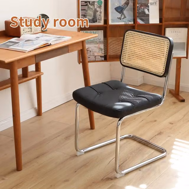 Sedie da Pranzo Set 4 Pezzi Imbottite ¨C MINIMAL ¨C Similpelle con Gambe in Metallo Cromato
