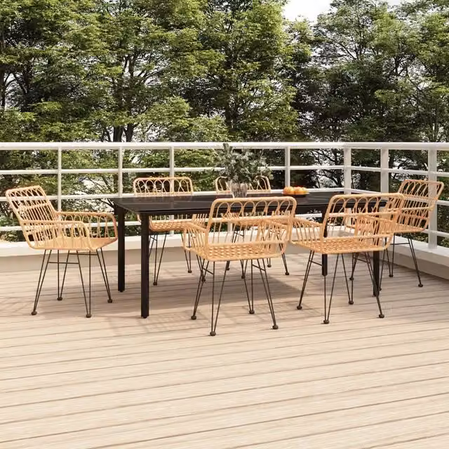 Set da Pranzo da Giardino 7 pz in Polyrattan 3157864