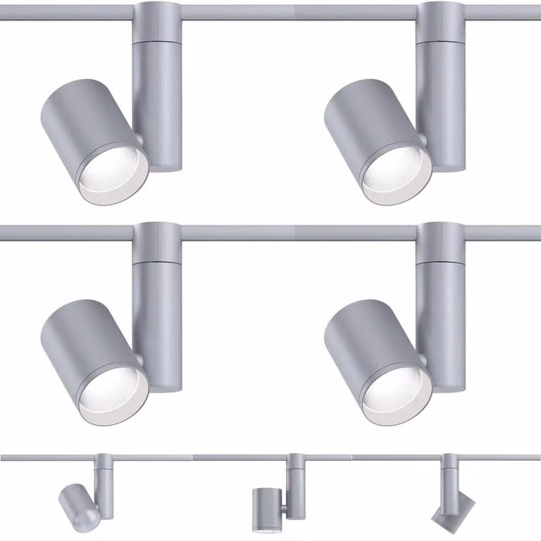 Set da 4 Paulmann 95533 URail LED 2860 lm Spot Zeuz cromato opaco 33 W angolo di emissione 15° 3000 Kelvin dimmerabile bianco caldo