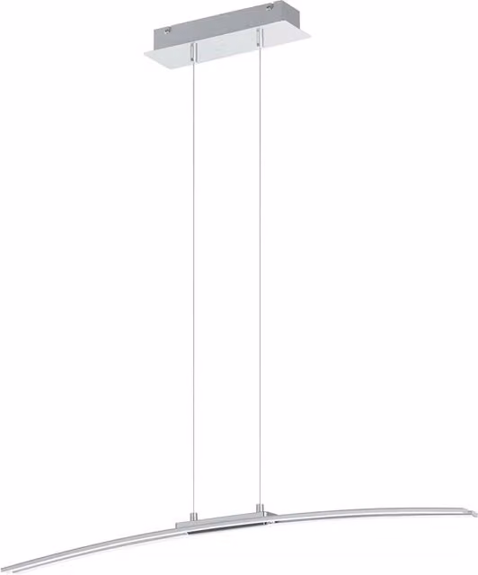 Lampadario a sospensione moderno Eglo Lasana in alluminio cromo con luce LED da 30W e 3500Lm