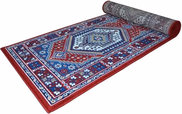 Tappeto passatoia Pierre Tappeti ROYAL SHIRAZ 2065 rosso con motivo geometrico moderno L: 500 cm, P: 100 cm