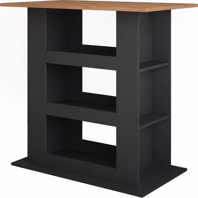 Tavolo da bar Repose Vicco moderno in rovere e antracite L: 110 cm, P: 65 cm, H: 106 cm – 1