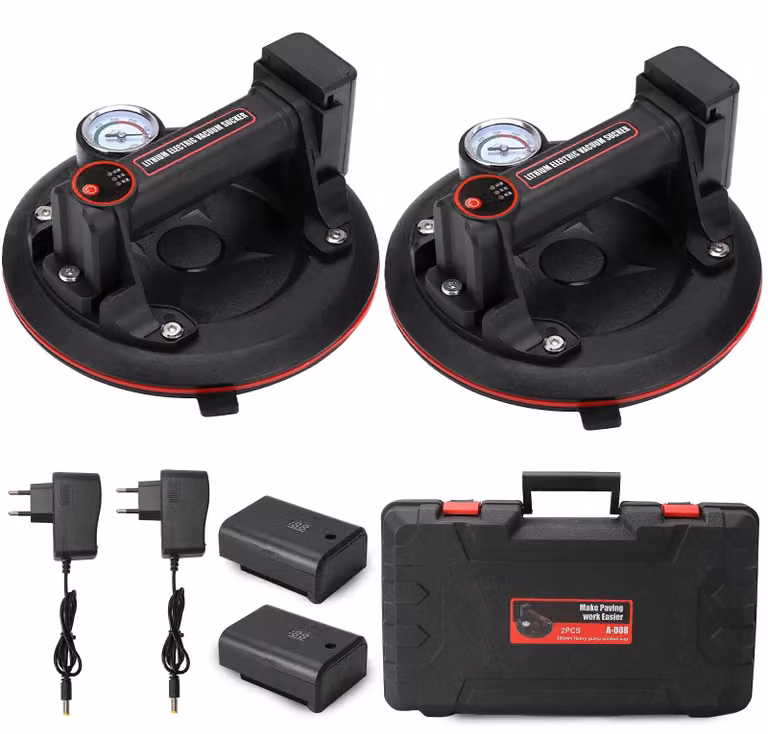 Aspiratore a vuoto, capacità di sollevamento massima di 300 kg, materiale in gomma resistente, 2 batterie incluse