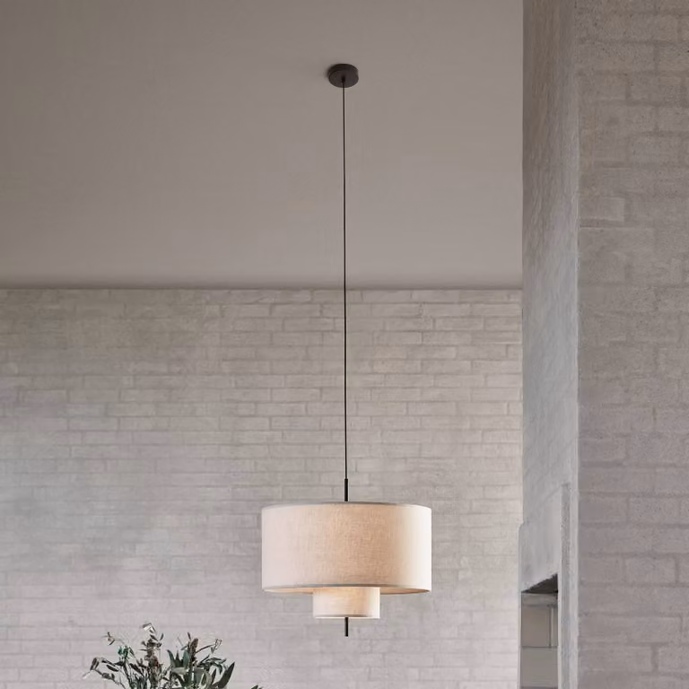 New Works Lampada a sospensione Margin, dimmerabile, Soggiorno / Sala da pranzo, Tessuto / Stoffa / Seta, Design, Lampada a sospensione