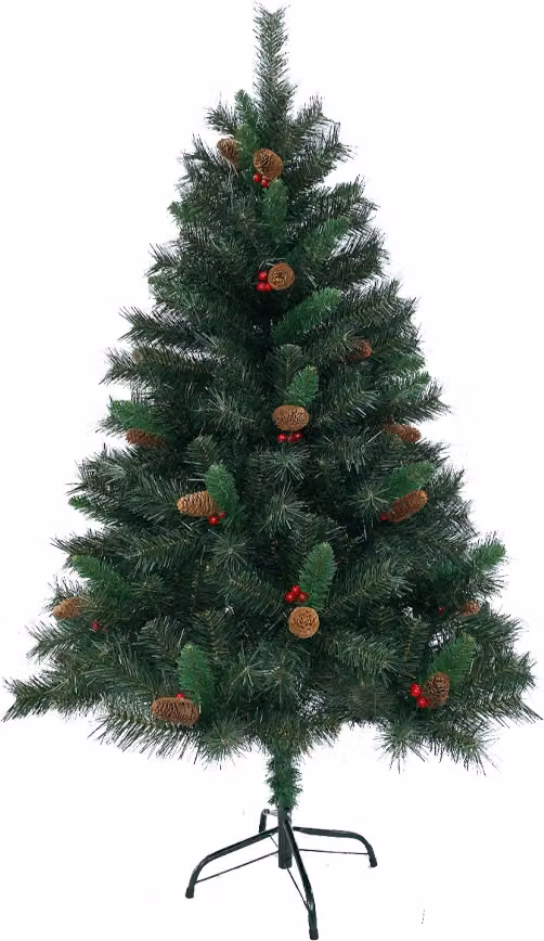 SVITA Albero di Natale artificiale con pigne e bacche incl. supporto 150 cm