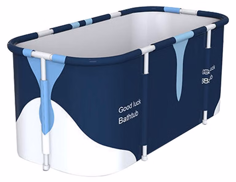 Vasca da bagno portatile - Pieghevole - Autoportante - Spa per famiglie - Cabina doccia - Dimensioni 140 x 60 x 55 cm - Vasca idromassaggio pieghevole