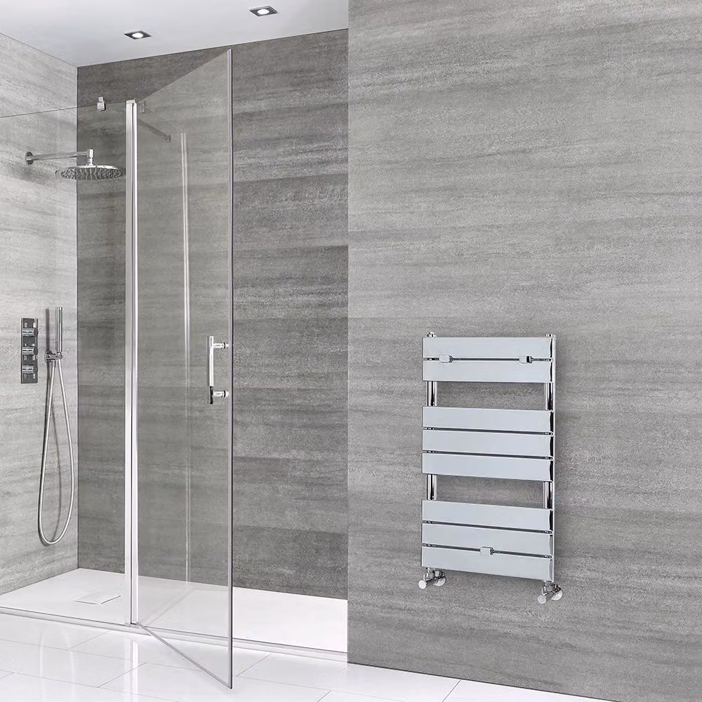 Scaldasalviette di Design - 840mm x 450mm - Cromato - Lustro
