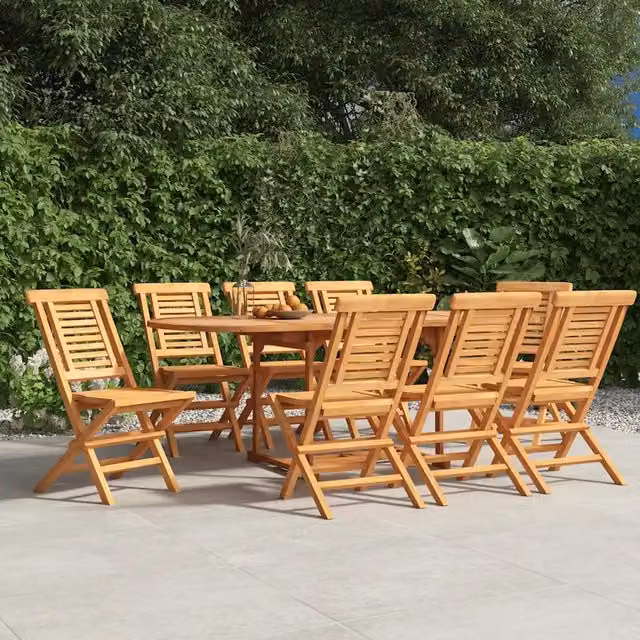 Sedie Pieghevoli 8pz 47x63x90cm Legno Massello Teak 3155048