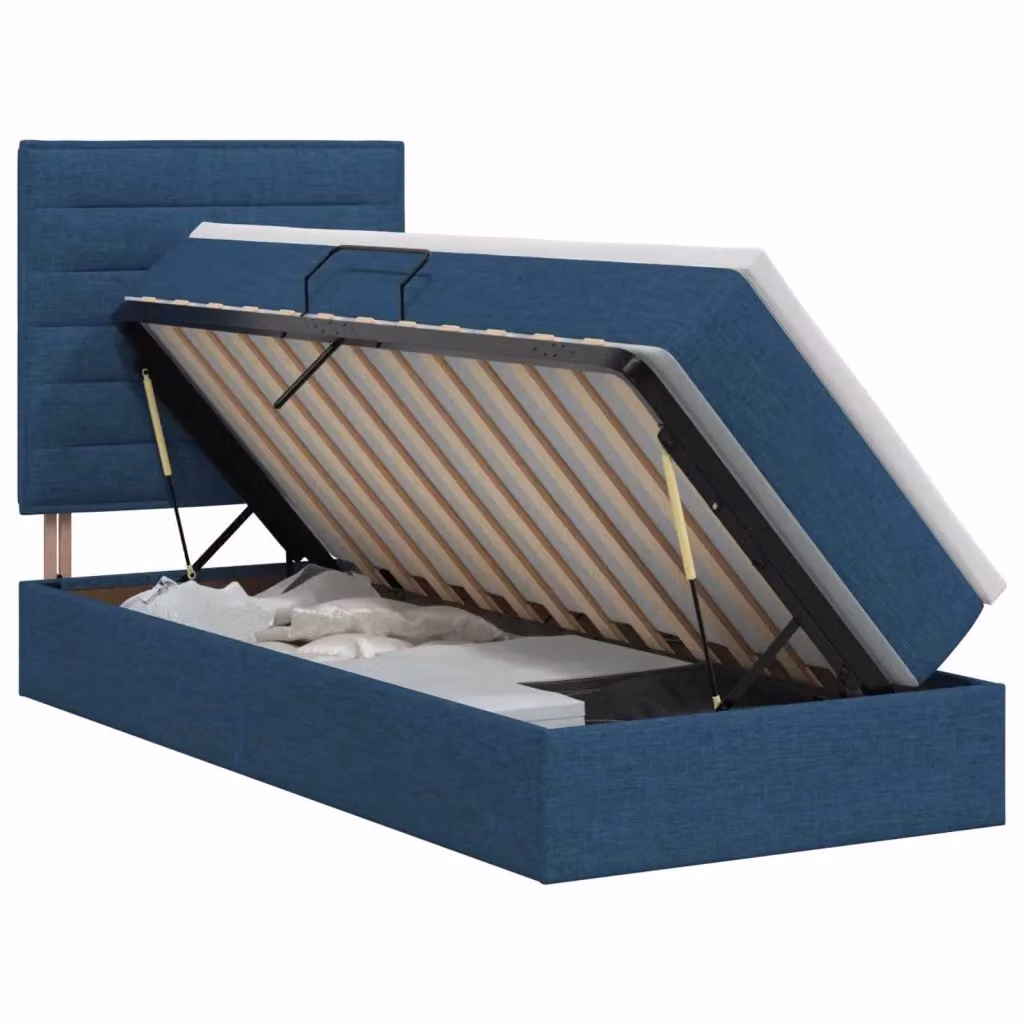 Letto con contenitore e materasso blu vidaXL L/P/H: 204 x 90 x 128 cm – 2