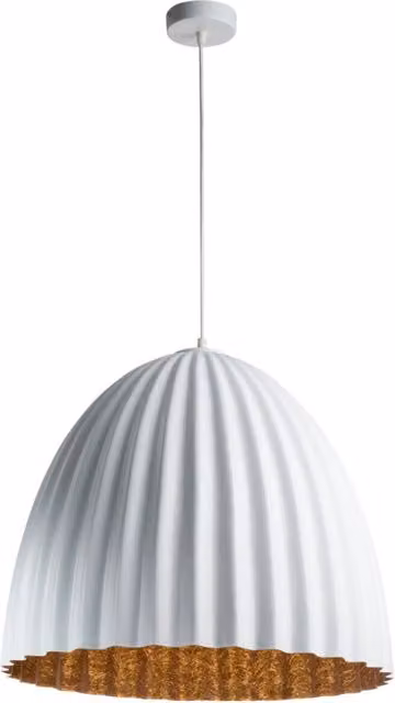 Lampada a sospensione Telma bianco rame Ø50 E27 Sigma