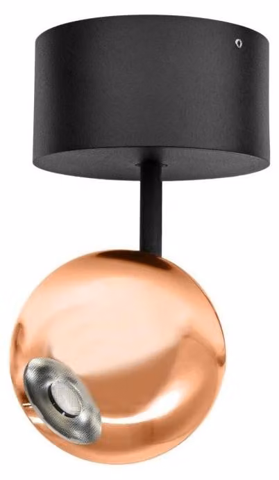 Faretto LED da Soffitto Bora Surface 8,5W 36º 3000K Oro Rosa, Faro Sferico Orientabile Alta Resa Cromatica - Beneito & Faure