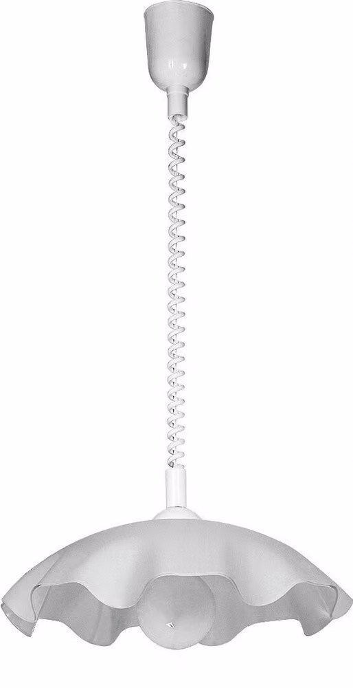 Rabalux 4675 Lampada a sospensione 1 Spot Smerlato, E27, bianco, rotondo, classico, ø420mm