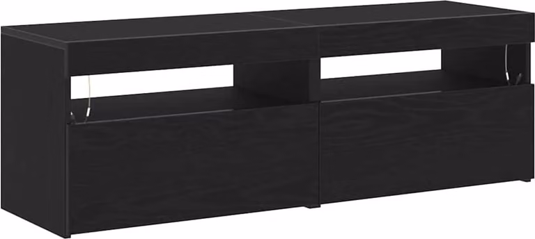 Mobile TV 2 pcs Rovere Nero 60 x 35 x 40 cm Legno multistrato