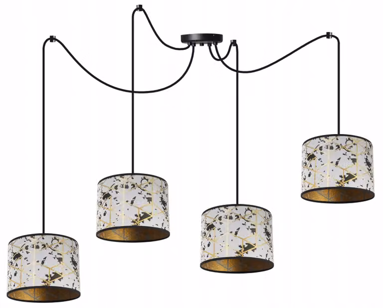 Lampada a sospensione Spider Gold – Lampada a sospensione moderna con paralume Lampada da soffitto di design