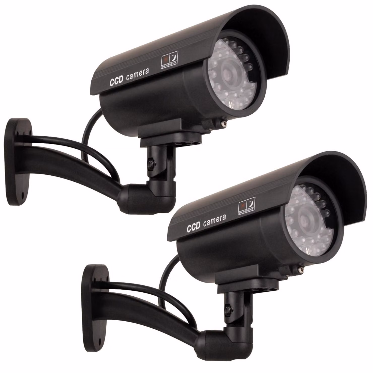Telecamera fittizia IR9000 B IR LED nero lampeggiante 2 pezzi